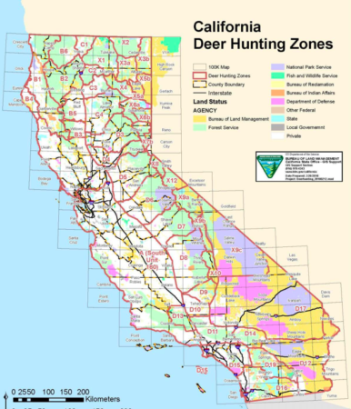 California Deer Hunting Map